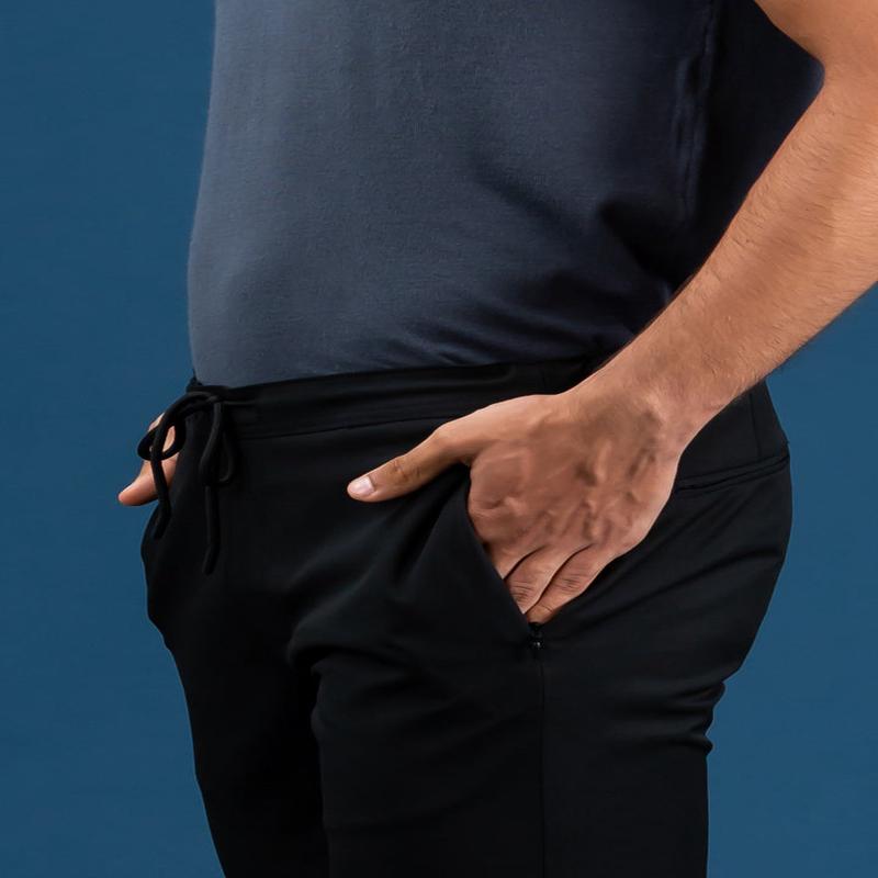 Black All Weather Stretch Drawstring Shorts