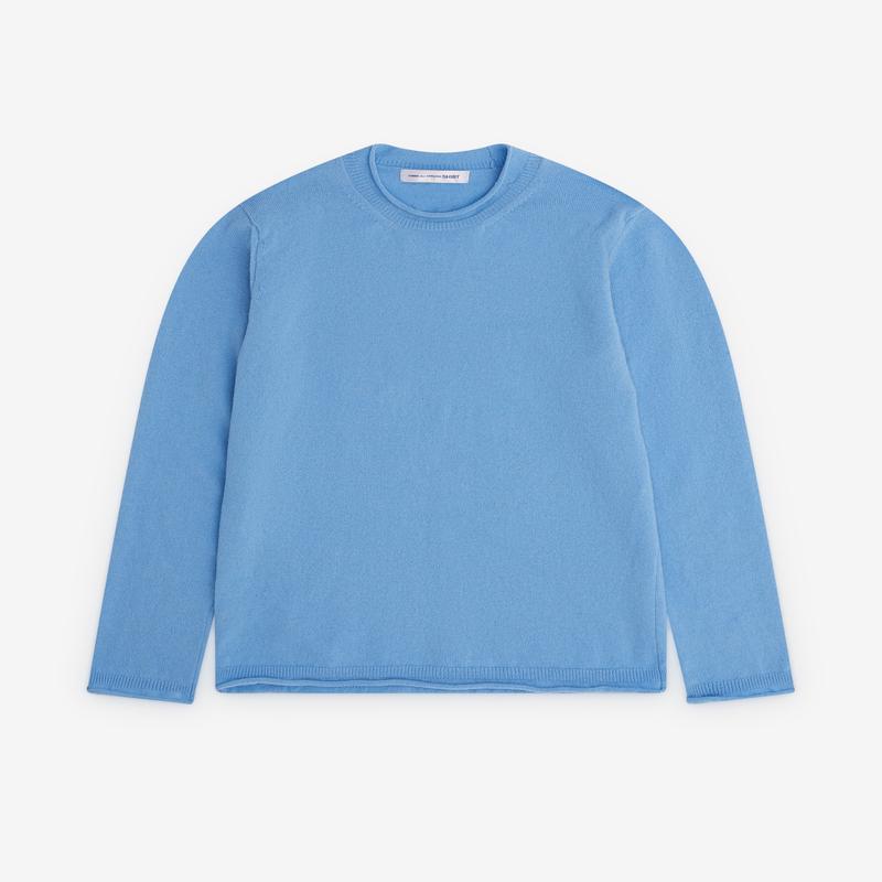 CDG Shirt - Mens Rolled Hem Sweater - (Sky Blue)
