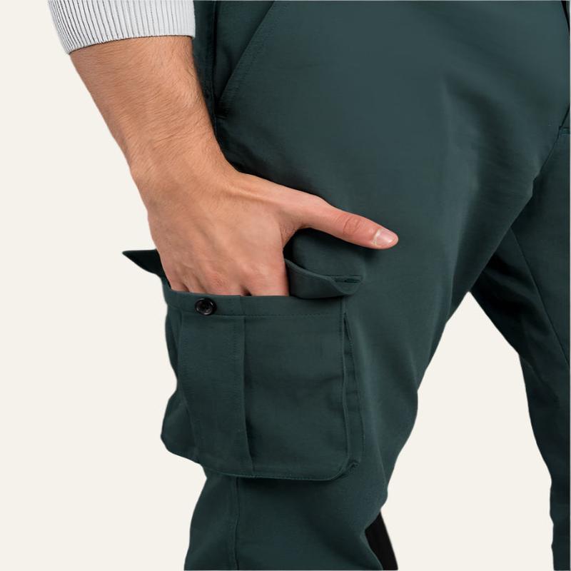Forest Green Stretch Cargo Pants