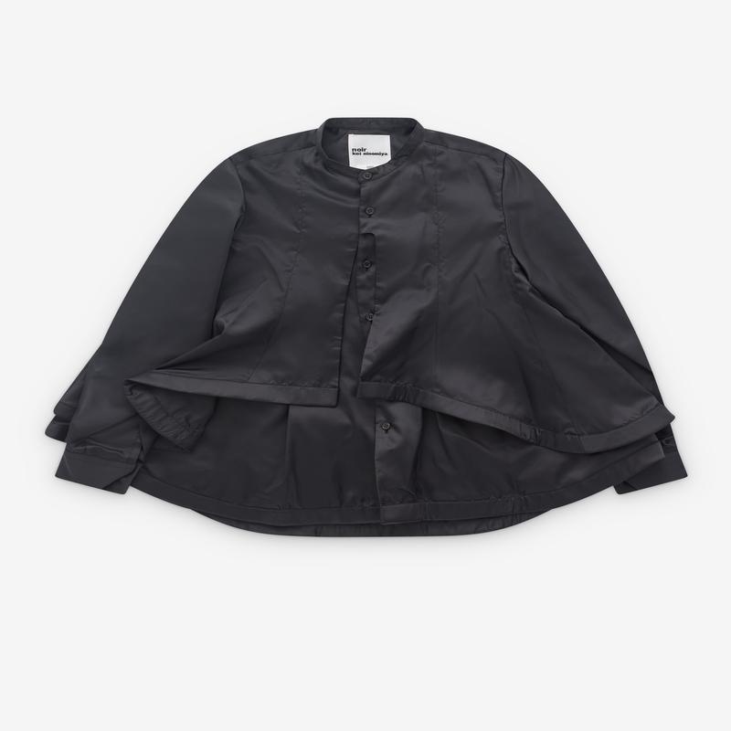 Noir Kei Ninomiya - Women's Double Layer Collarless Blouse - (Black)