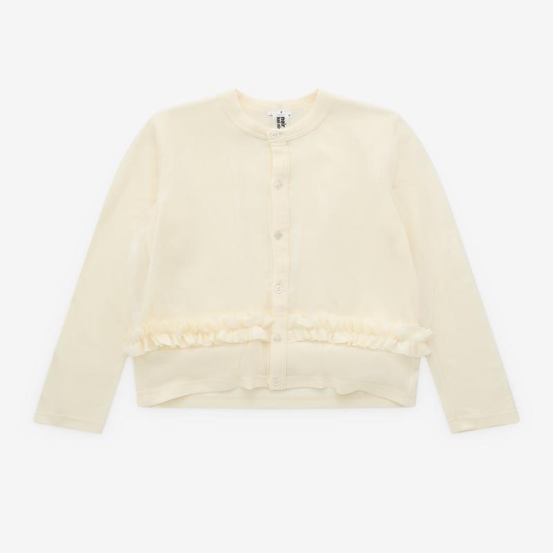 Noir Kei Ninomiya - Womens Tulle Overlay Cardigan - (Off White)