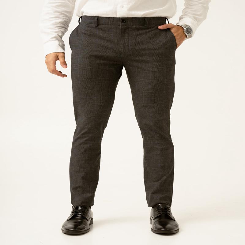 Magnetic Grey Checks Formal Pants
