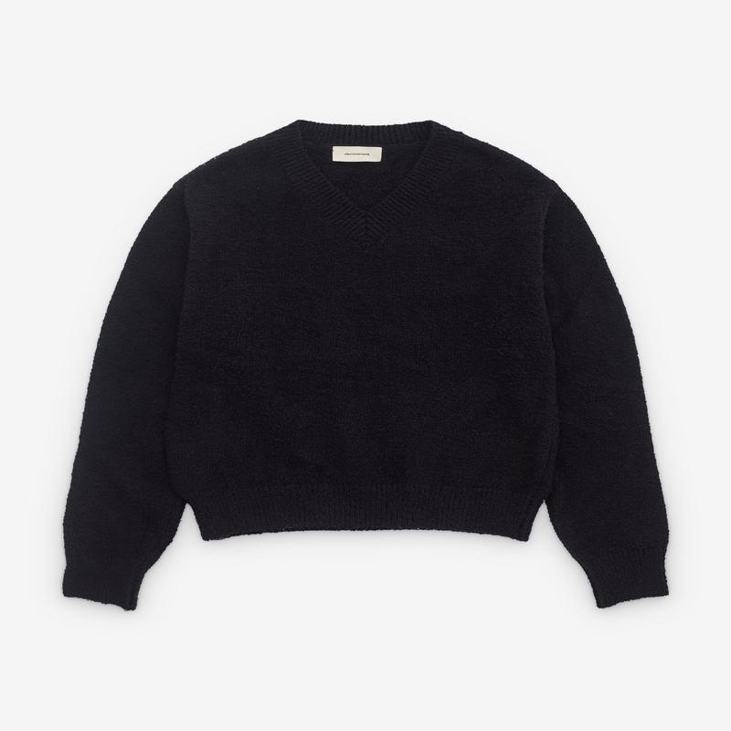Mfpen - Mens V-Neck Sweater - (Furry Black)