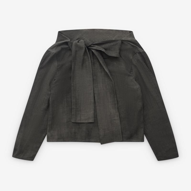 Our Legacy - Womens Virtuous Blouse - (Dark Cloud Sparse Cotton Wool)