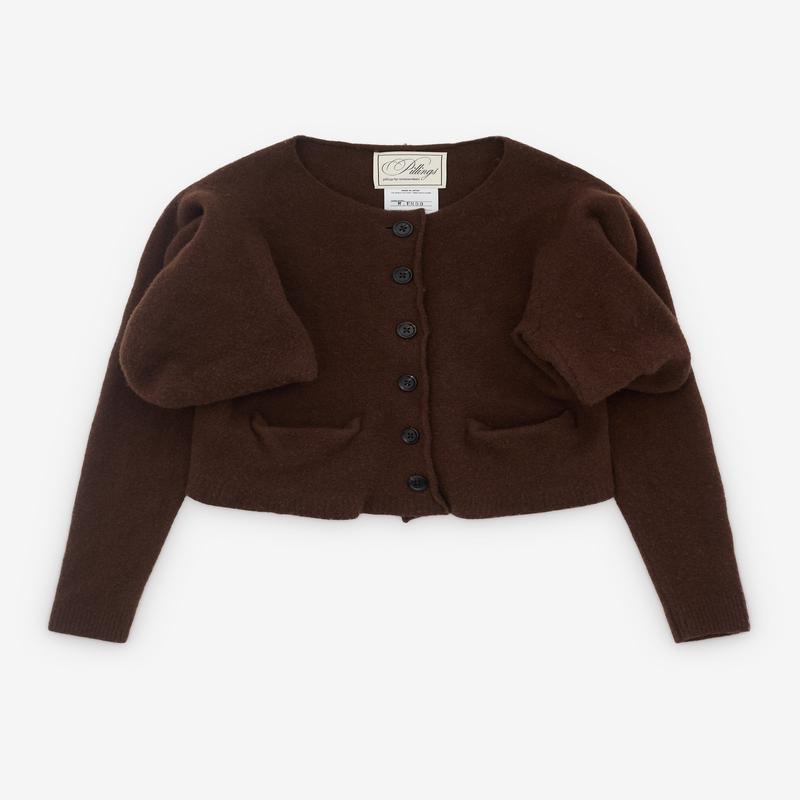 Pillings - Womens Cropped Cardigan - (Brown)