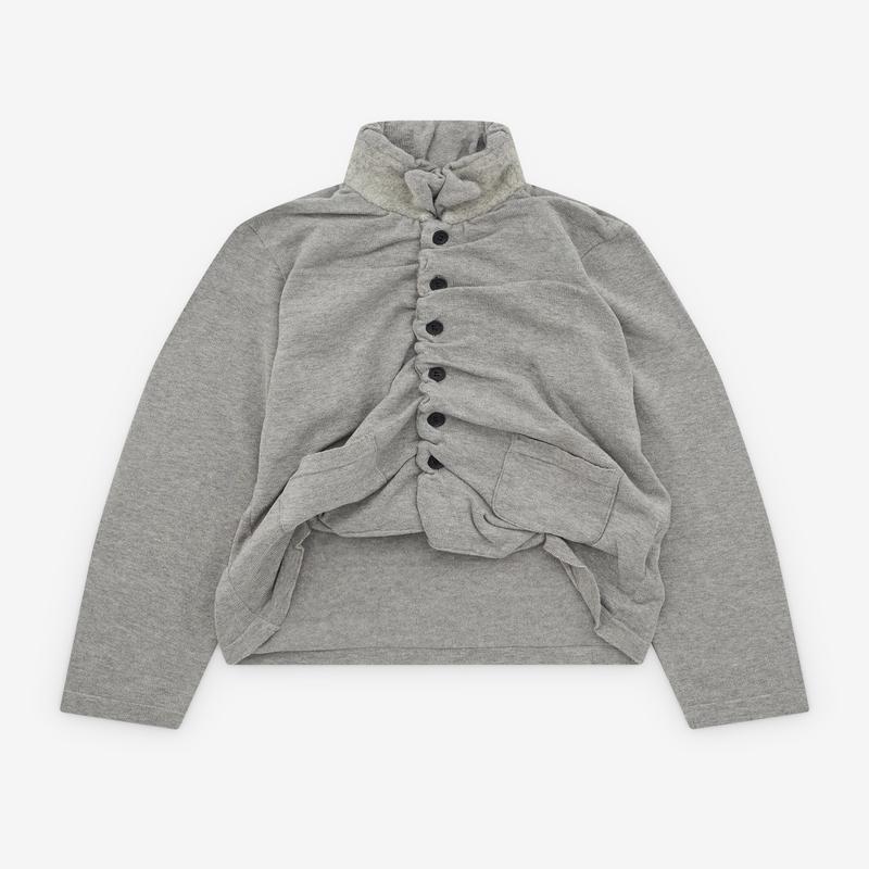 Pillings - Womens Gathered Placket Top - (Grey)