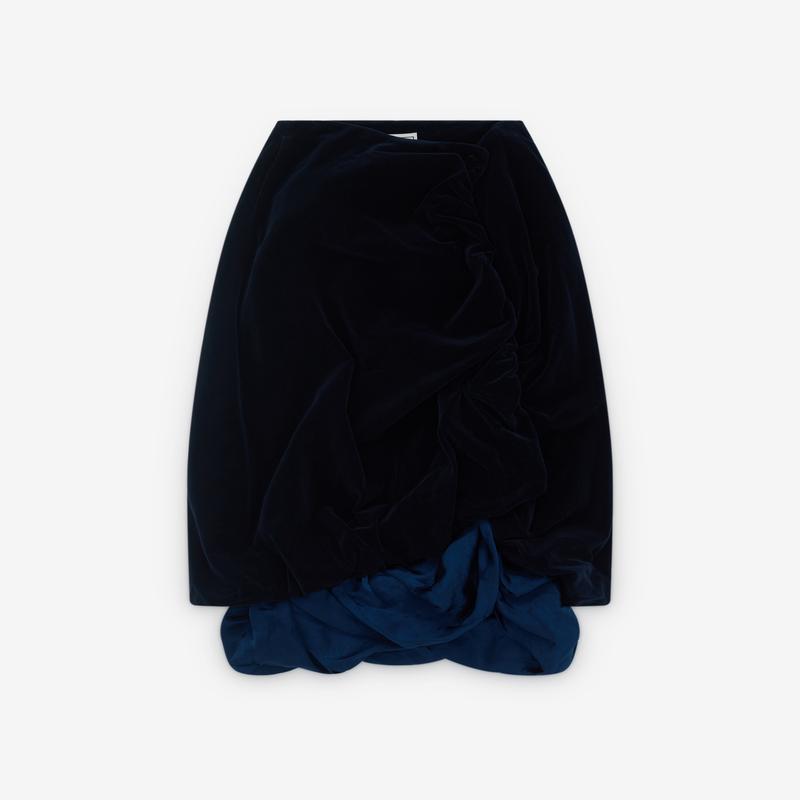 Pillings - Womens Gathered Wrap Skirt - (Navy)