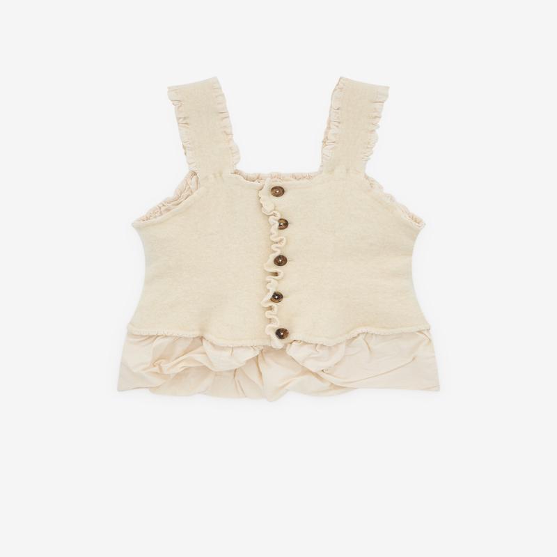 Pillings - Womens Ruffle Hem Camisole - (White)