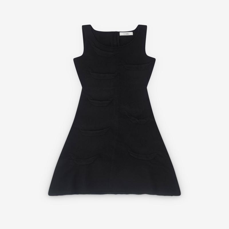 Pillings - Womens Sleeveless Drape Dress - (Black)