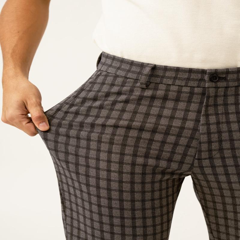 Rook Black Window Checks Power-Stretch Pants