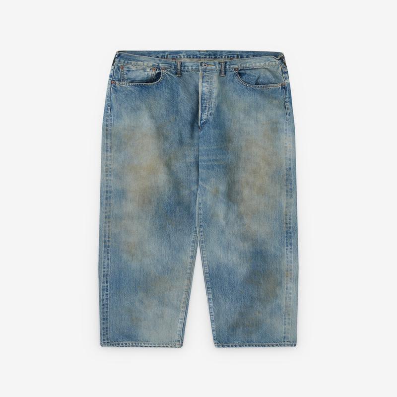 A.Presse - Mens No.37 Washed Wide Denim Pants - (Indigo)