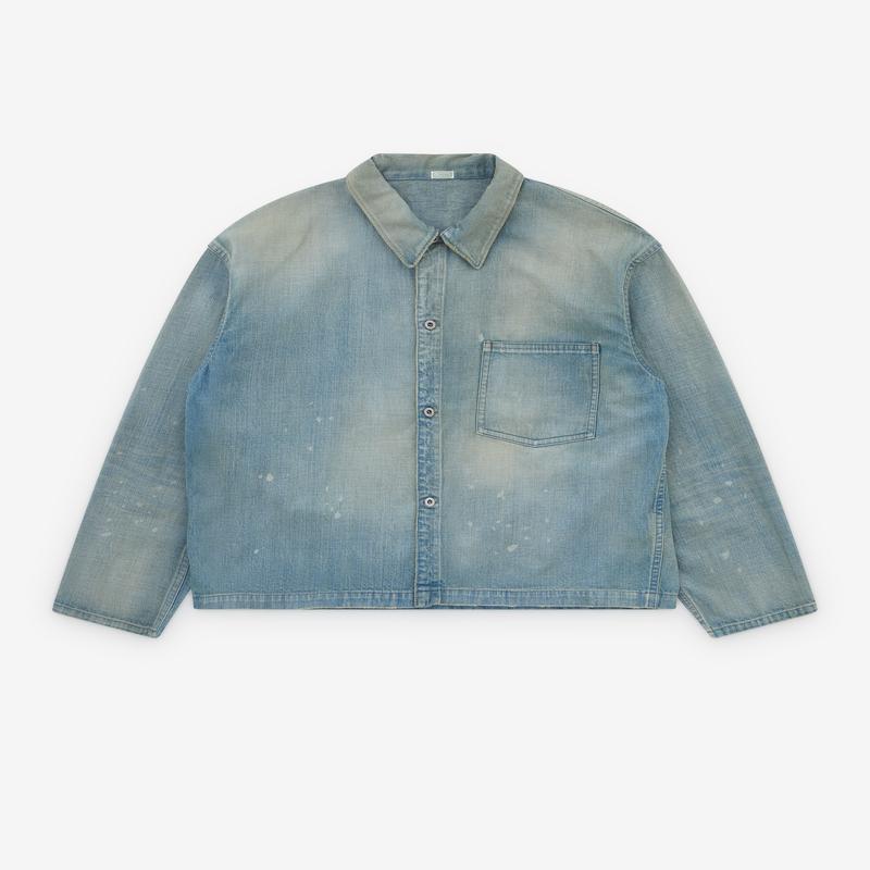 A.Presse - Mens Vintage US Navy Denim Jacket - (Bleach Denim)
