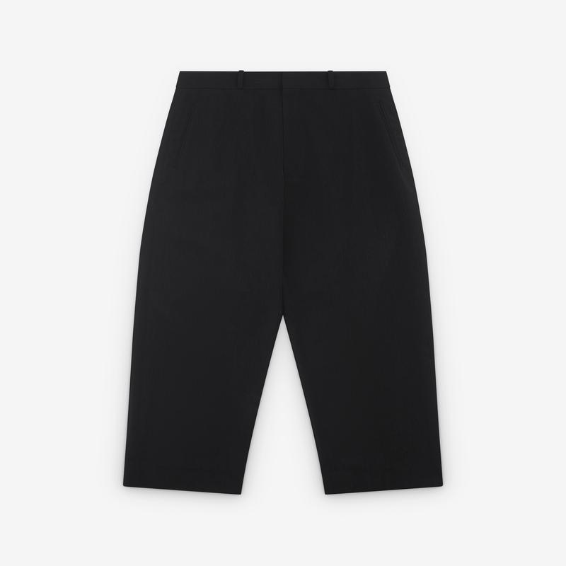 A.Presse - Mens Wool Cotton Wide Trousers - (Top Black)
