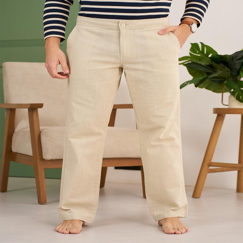 Bondi Beige All Day Lounge Cotton Pants