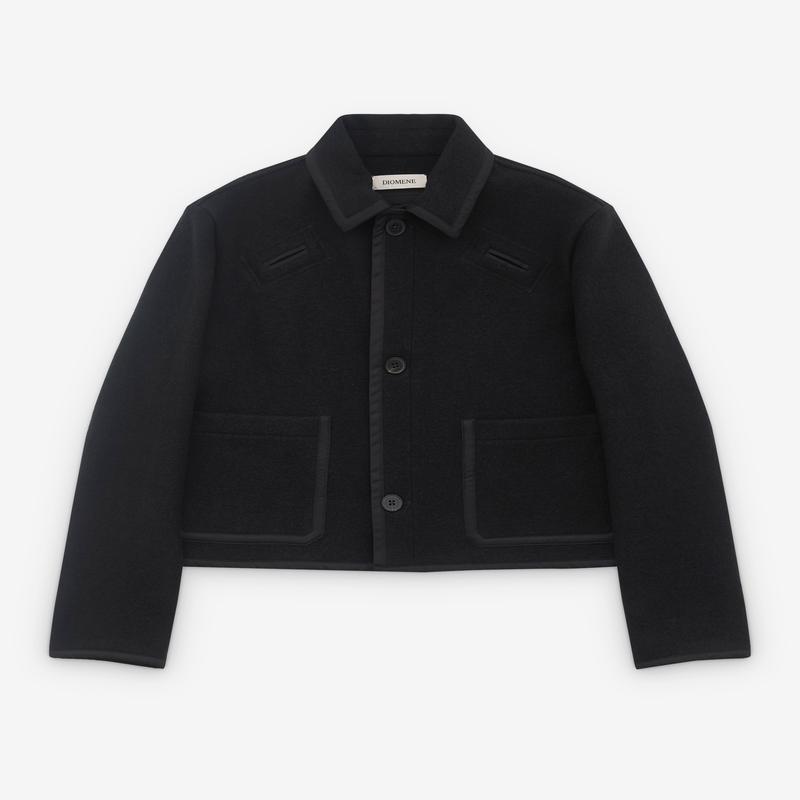 Diomene - Mens Boiled Wool Jacket - (Black)