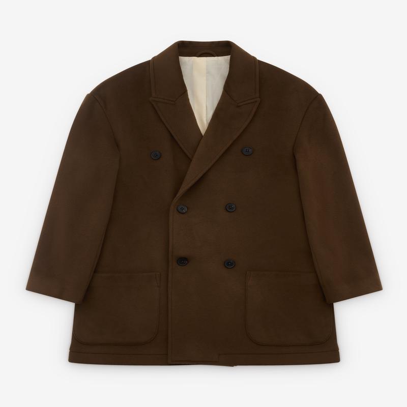 Diomene - Mens Double Breasted Coat - (Brown)