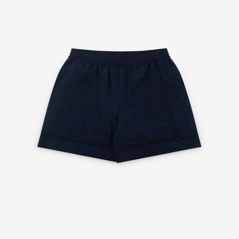Diomene - Mens Embroidered Shorts - (Navy Blazer)