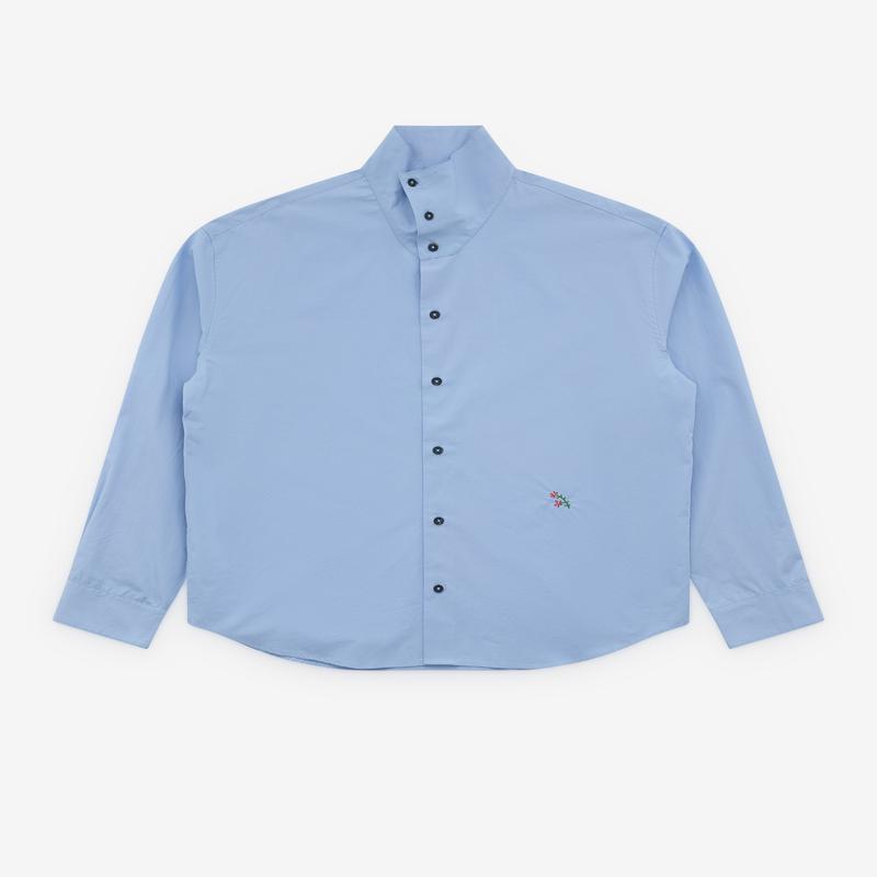 Diomene - Mens High Collar Shirt - (Blue)