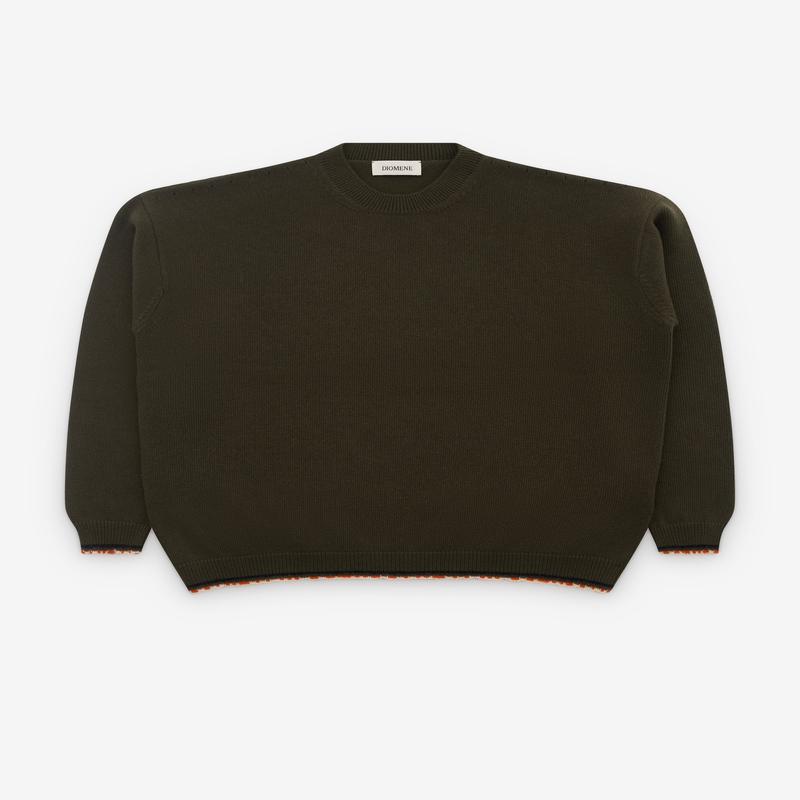 Diomene - Mens Trimmed Sweater - (Dark Green)