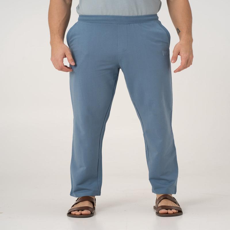 Pixel Blue Cotton Sweatpants