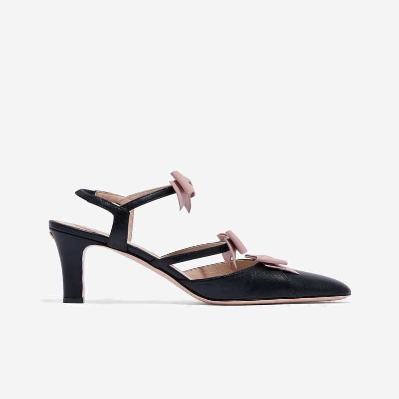 Valentino Garavani - Womens Bow Sling Back Heel - (Black)