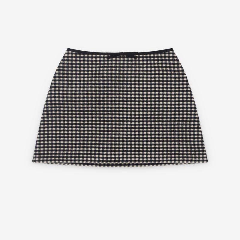 Valentino - Womens Check Skirt - (Black/White)