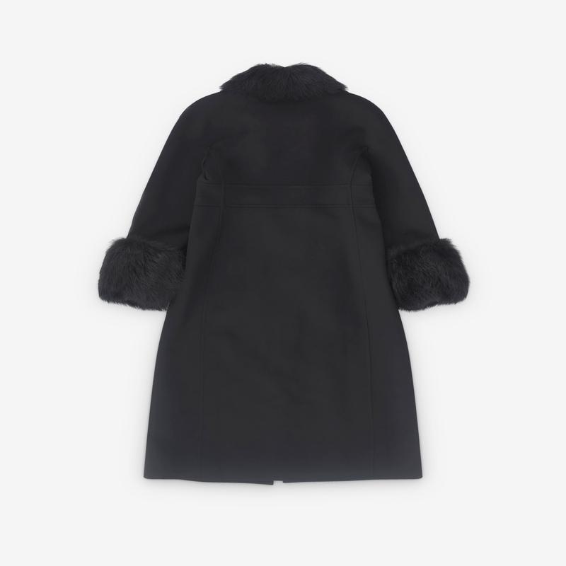 Valentino - Womens Compact Drap Coat - (Black)