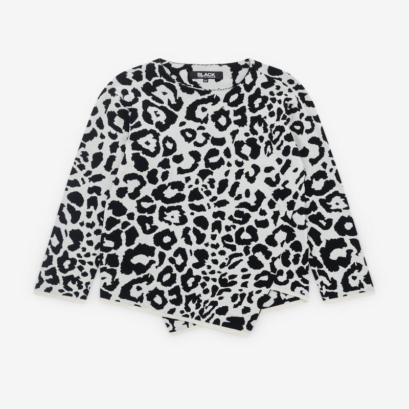 Black Comme des Garons - Asymmetric Sweater - (Black/White)