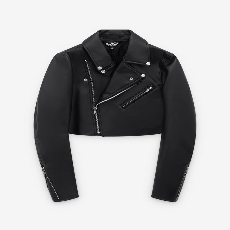 Black Comme des Garons - Cropped Biker Jacket - (Black)