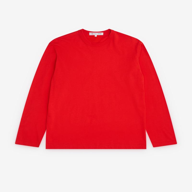 CDG Shirt - Men's Long Sleeve T-Shirt - (Red)
