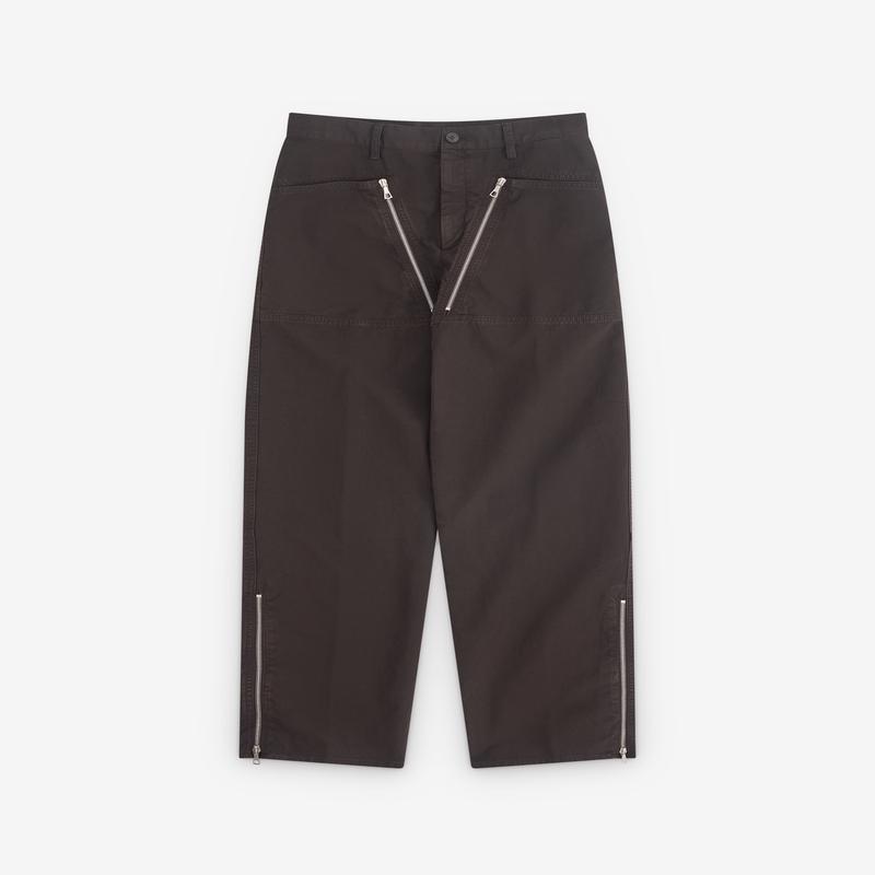 Dries Van Noten - Mens Zip Detail Trousers - (Brown)