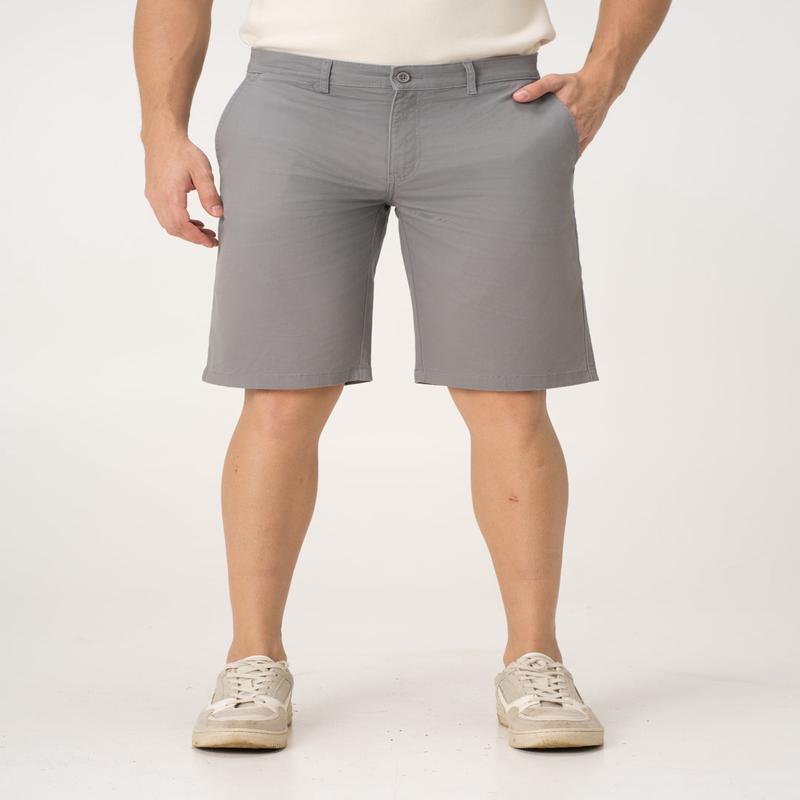 Gustav Grey Stretch Chino Shorts
