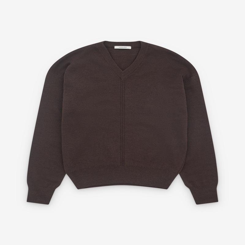 Lemaire - Mens V Neck Sweater - (Brown)