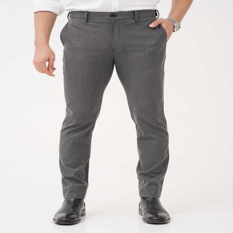 Noir Grey Twill Luxury Stretch Pants