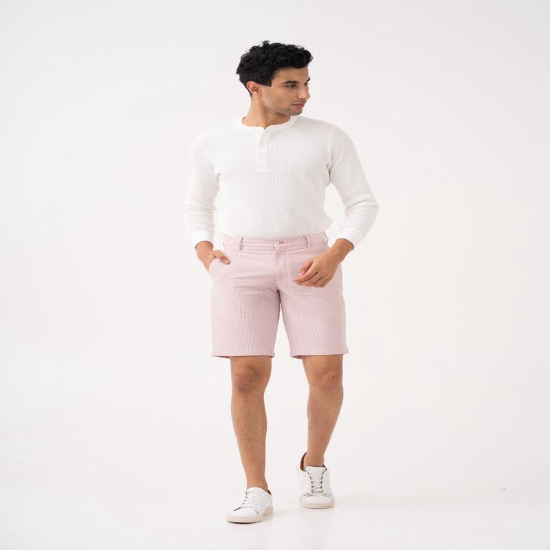 Romeo Rouge Stripes Seersucker Chino Shorts