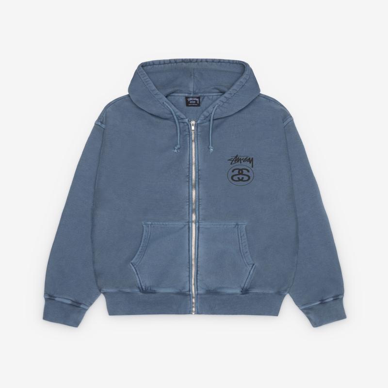 Stssy - Stock Link Zip Hoodie Pigment Dyed - (Navy)