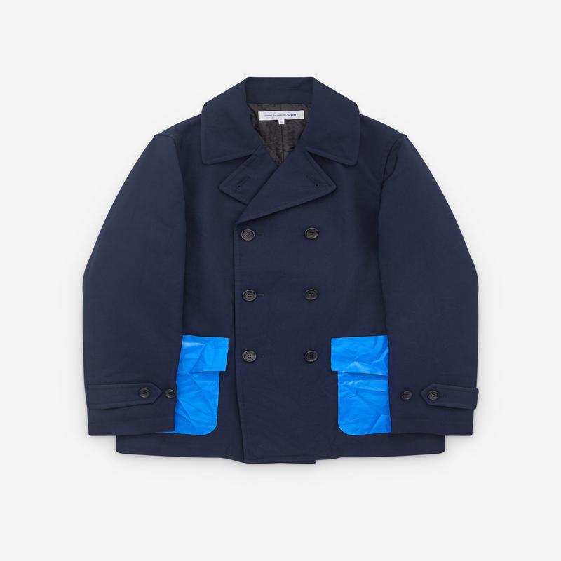 CDG Shirt - Mens Double Breasted Coat - (Navy)
