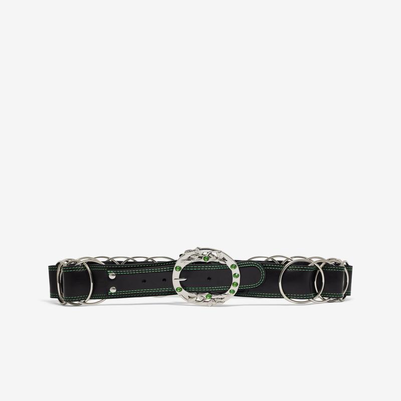 Chopova Lowena - Womens Black Ring Trouser Belt - (Black)