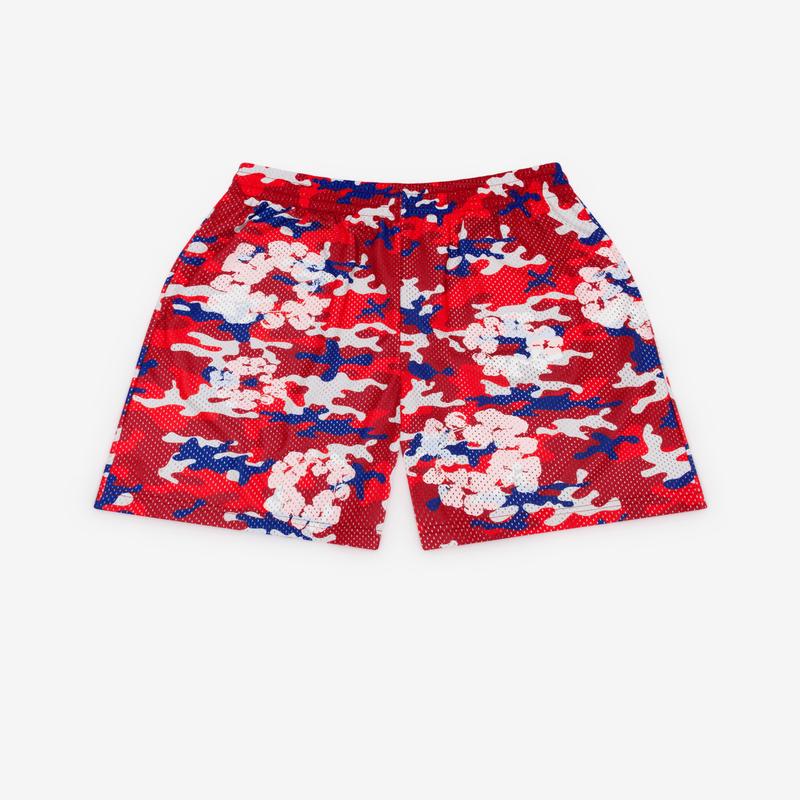 Denim Tears - Wreath Camo Shorts - (Red)