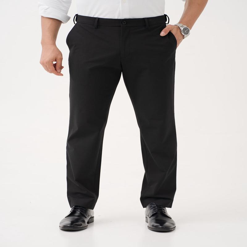 Everyday Black Relaxed Fit Stretch Formal Pants