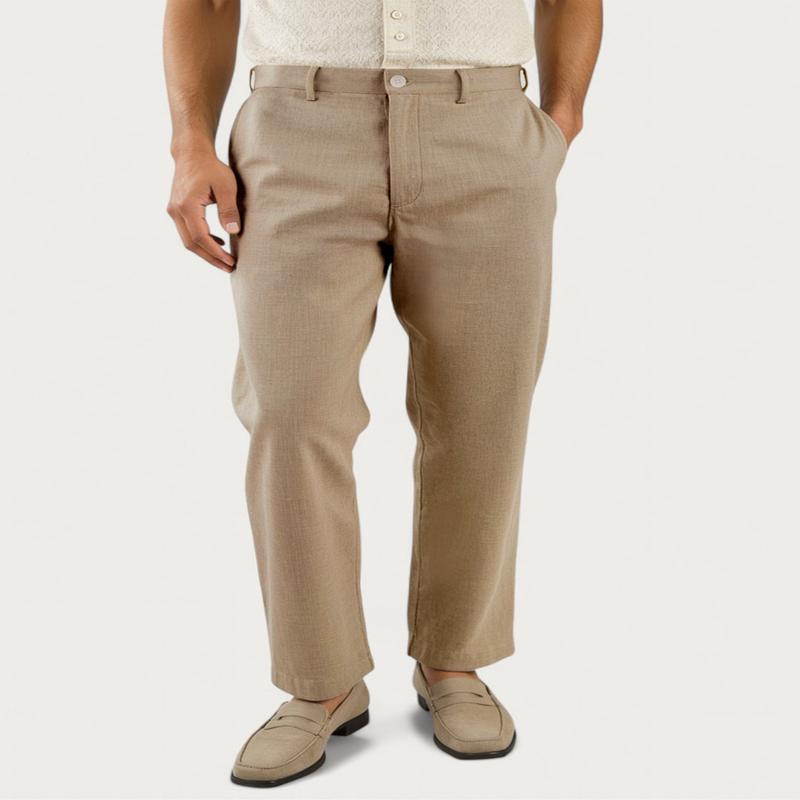 Hushfield Khaki Linen Sorona Pants