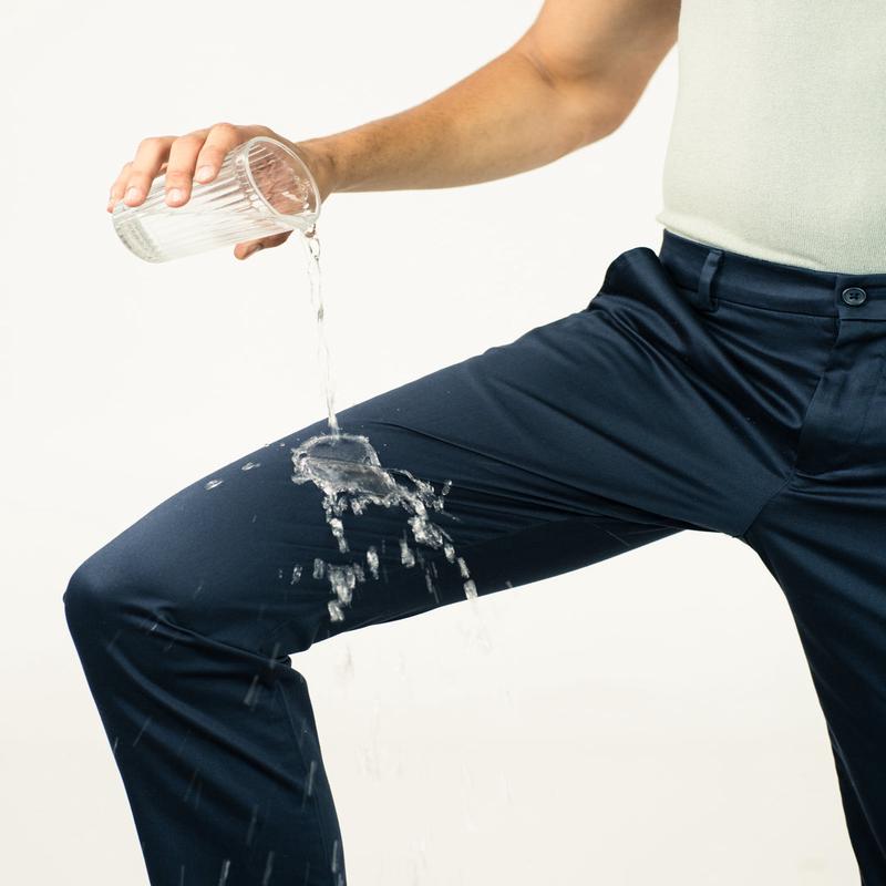 Hydrohalt Navy Water Repellent Slim Fit Stretch Chinos