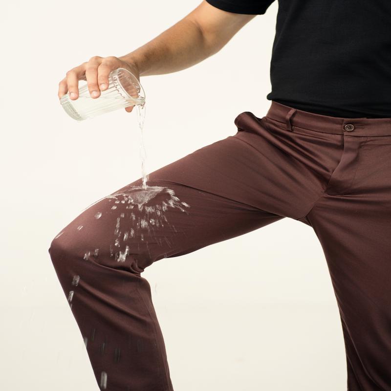 Nodrip Brown Water Repellent Slim Fit Stretch Chinos