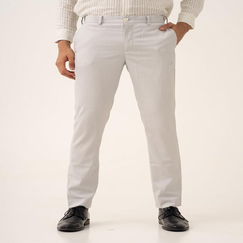 Orion Grey Twill Stretch Formal Pants