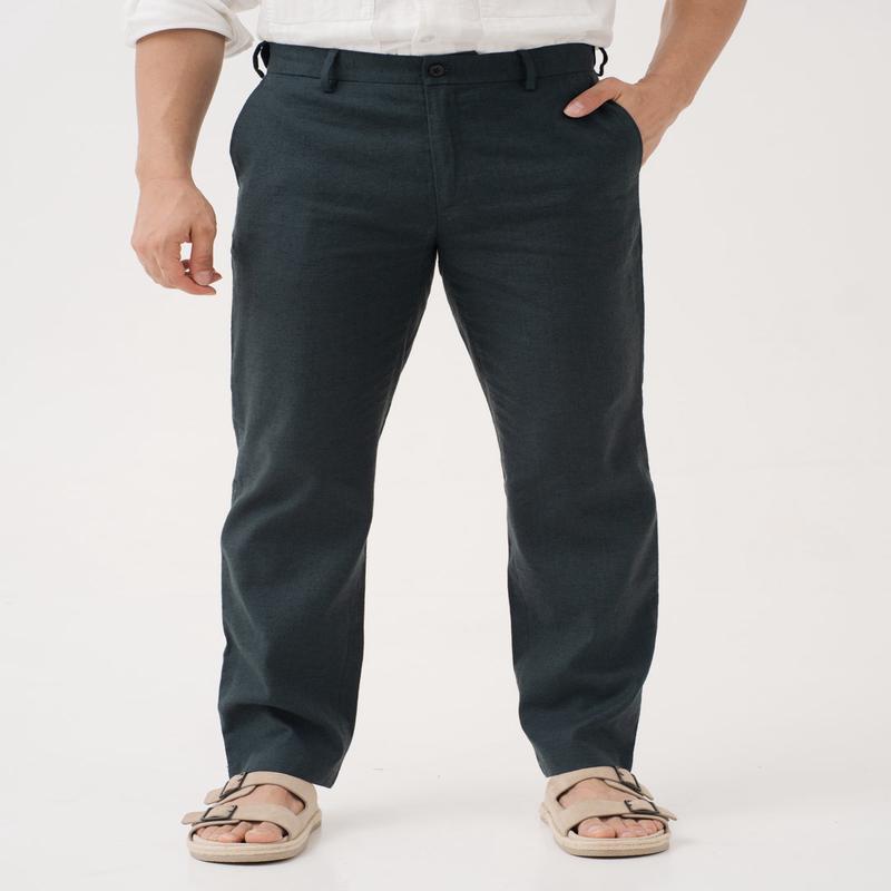 Plantide Green Linen Sorona Pants