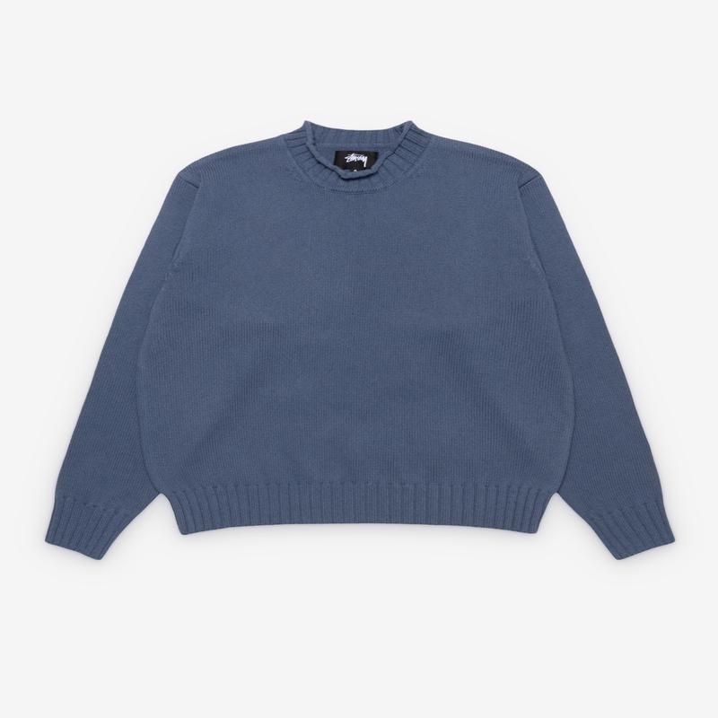 Stssy - Surfman Mock Neck Sweater - (Washed Blue)