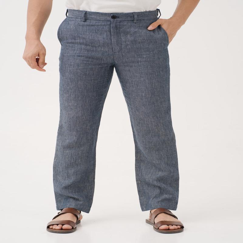 Thryv Indigo 100% Linen Pants