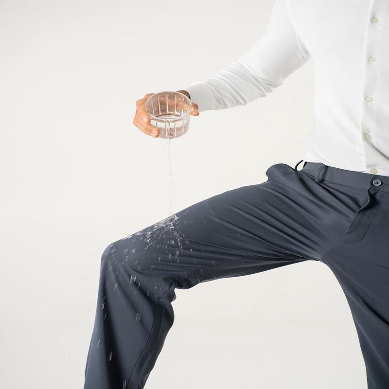 Thunder Grey Water Repellent Relaxed Fit Stretch Formal Pants