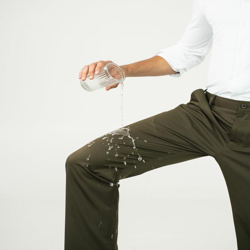 Verdant Olive Water Repellent Relaxed Fit Stretch Formal Pants