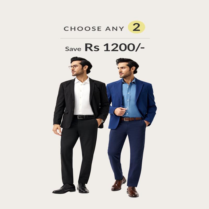 Classic Stretch Formal Pants Bundle of 2